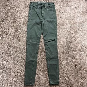 AEO super high rise army green 2 long